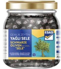 ESAS Gemlik Yağlı Sele  Schwarze Oliven Sele 700g